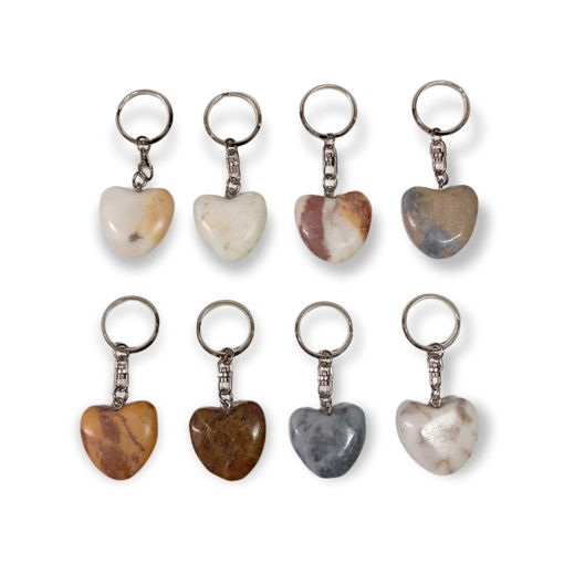 Picture of STONE HEART KEYCHAIN 3 X 3 CM